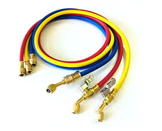Jeu de 3 flexibles 1/4'' x 5/16'' 150 cm avec vanne d'arrêt CH60-55R