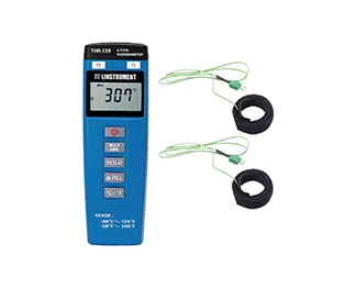 Thermomètre digital 2 voies de type-K avec deux sondes velcro THR-120