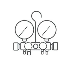 Manifold digital 2 voies ou 4 voies pour tous les fluides avec flexibles de charge